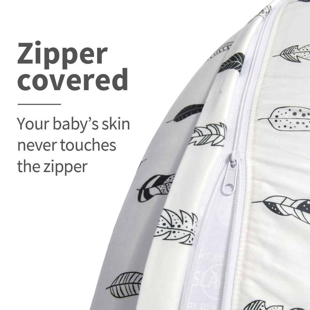 Nursing Pillow Cover Slipcover,Soft and Comfortable,Feathers Design,Maternity Breastfeeding Newborn Infant Feeding Cushion Cover ZT01