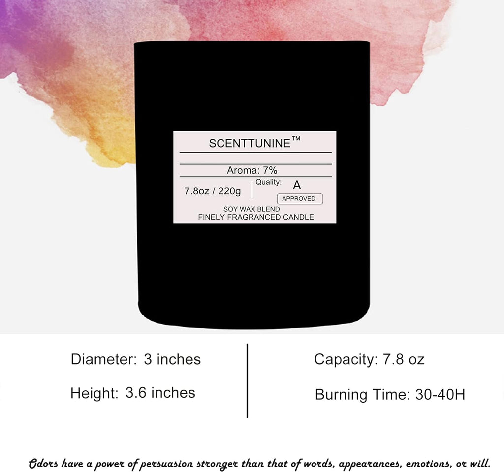 Scented Candle, Pure Natural Organic Soy Wax Candle Jar 40H Burn Time Aromatherapy Fall Candles for Home Scented Essential Halloween Decorations Gift, Pumpkin Spice 7.8OZ